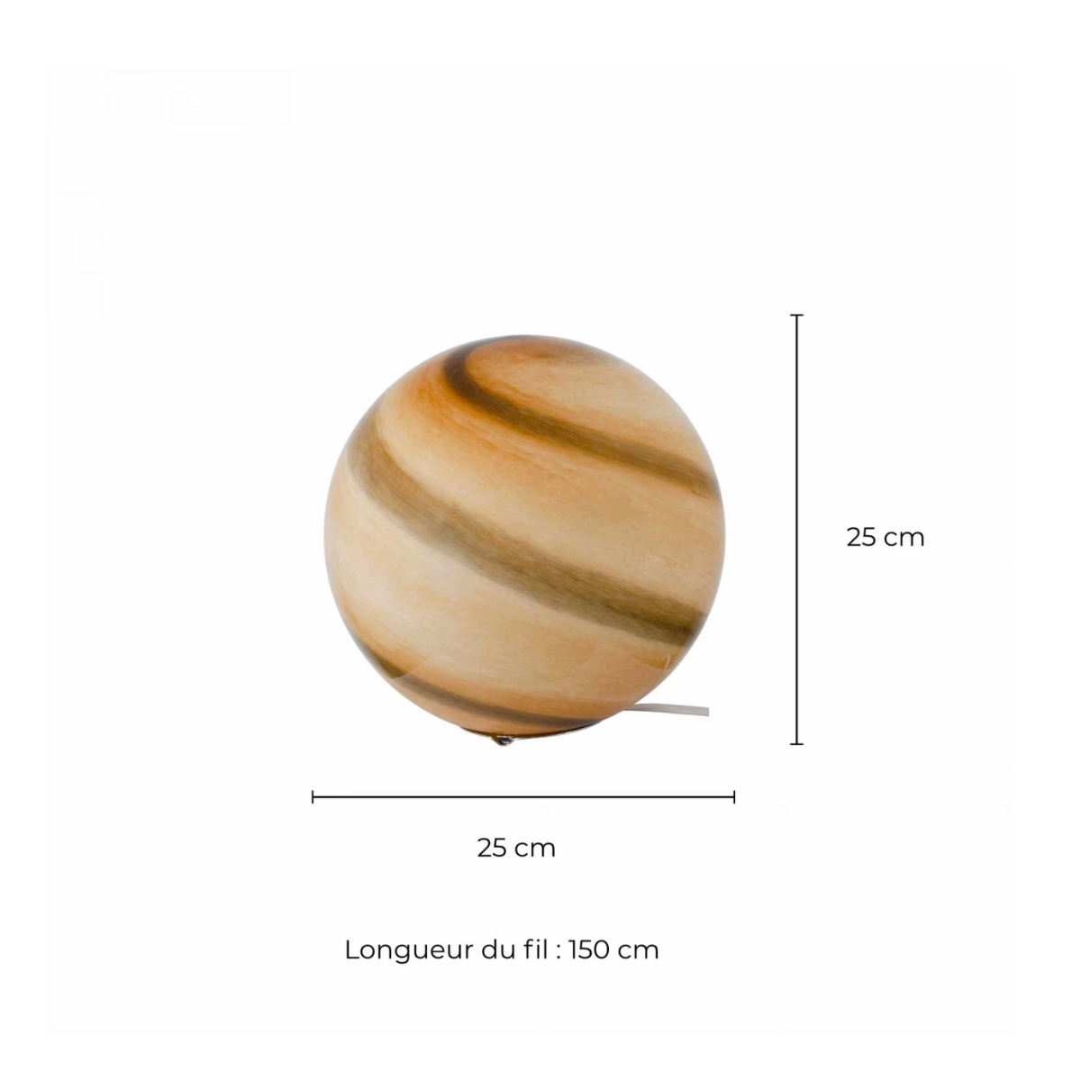 Lampe à poser en verre soufflé - Astrolis GM 25cm