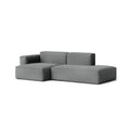 Canapé Méridienne Mags Soft Low 2.5 places - Combinaison 3 left - Hallingdal 130 - Coutures Light Grey