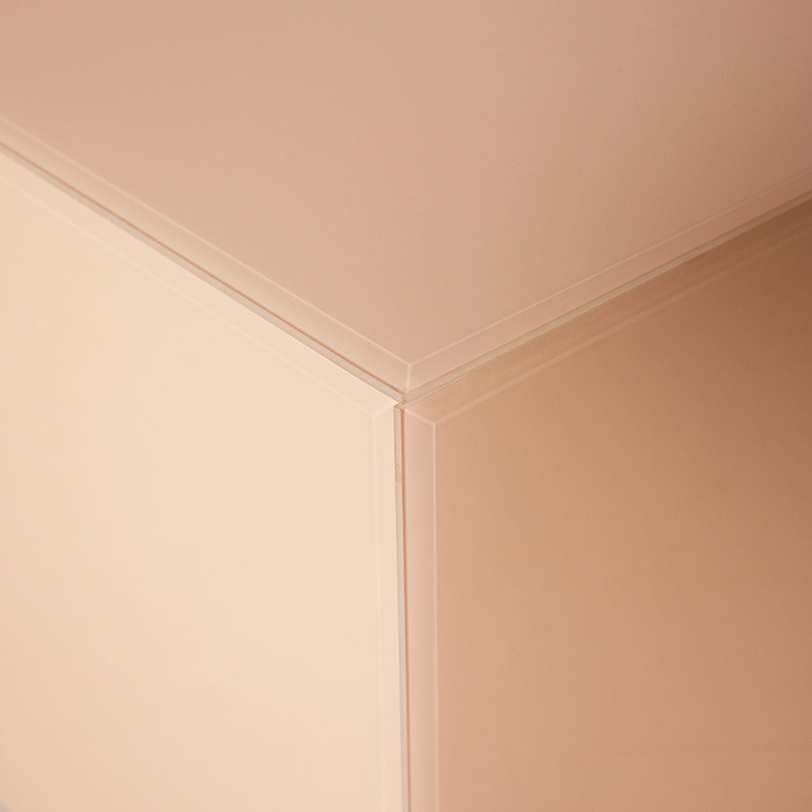 Table basse Bloc Miroir - 60 x 60 x 32 cm - Nude